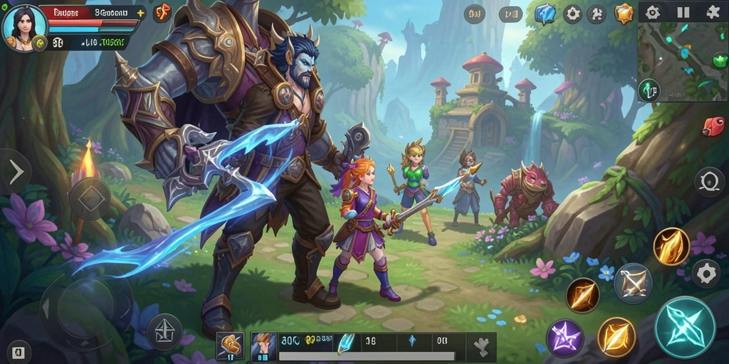 Tangkapan layar 8II menunjukkan aksi seru dalam pertempuran RPG.
