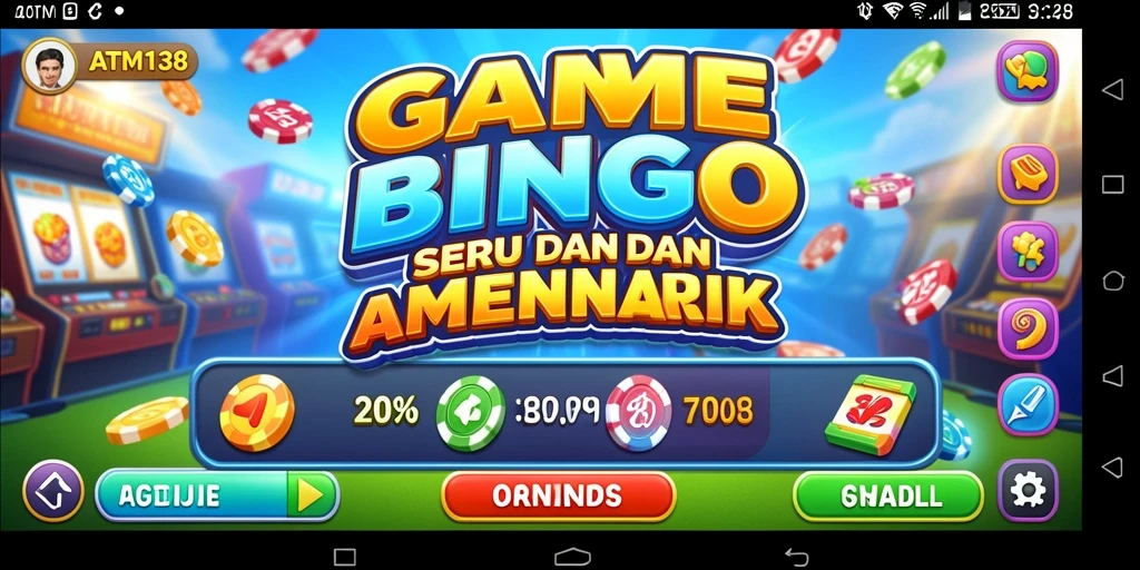 Screenshot ATM138 menampilkan gameplay Bingo yang seru dan interaktif.