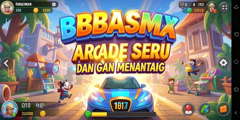 Tampilan gameplay seru dan penuh warna dari BEBASMAX.