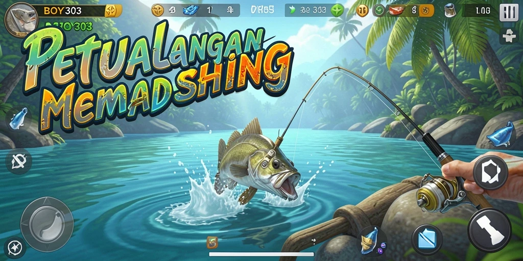 Tampilan gameplay memancing yang menarik di BOY303.