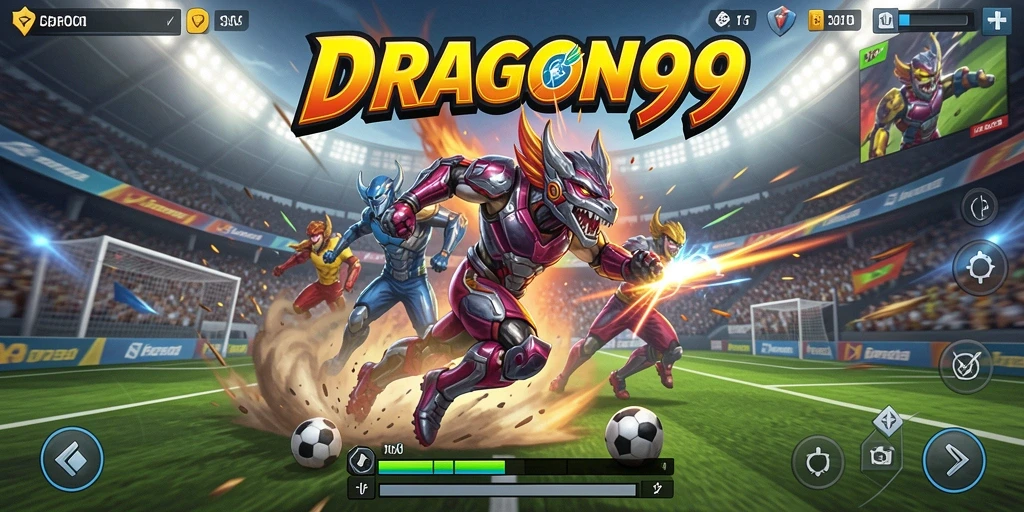 Screenshot gameplay DRAGON99 menampilkan aksi olahraga yang mendebarkan.