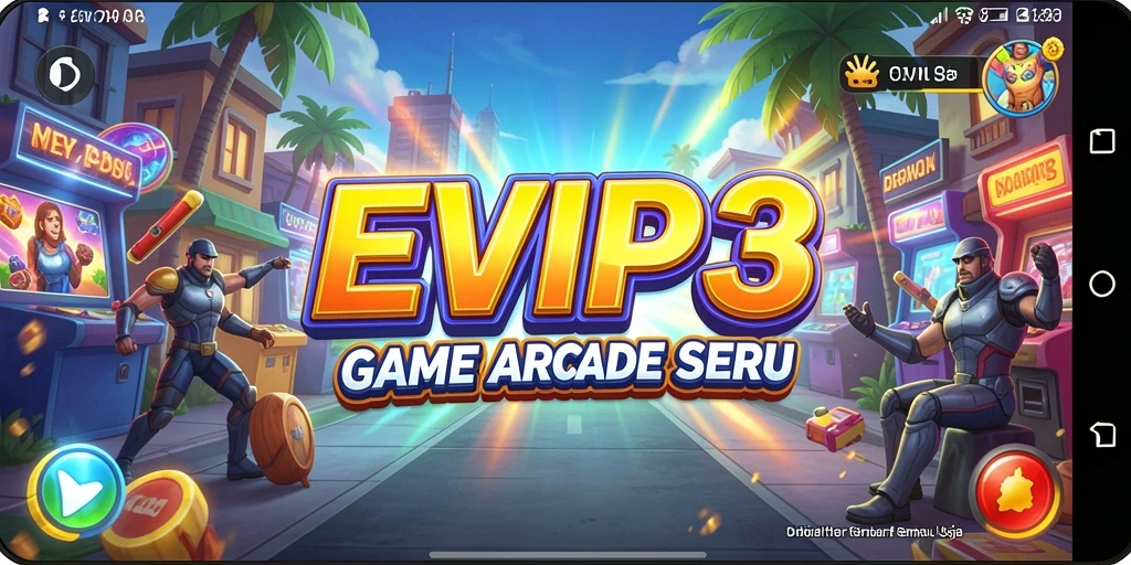 Tampilan gameplay EVIP3 yang seru dan penuh warna.